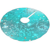 Munt Turquoise Folie Achtergrond Kerstboom Rok (Gekanteld)