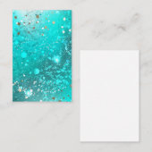 Munt Turquoise Folie Achtergrond Kortingskaartje (Voorkant / Achterkant)