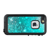 Munt Turquoise Folie Achtergrond LifeProof iPhone Hoesje (Achterkant (horizontaal))