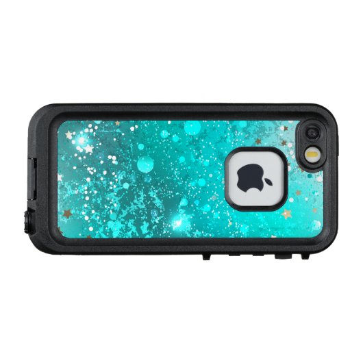 Munt Turquoise Folie Achtergrond LifeProof iPhone Hoesje (Achterkant (horizontaal))