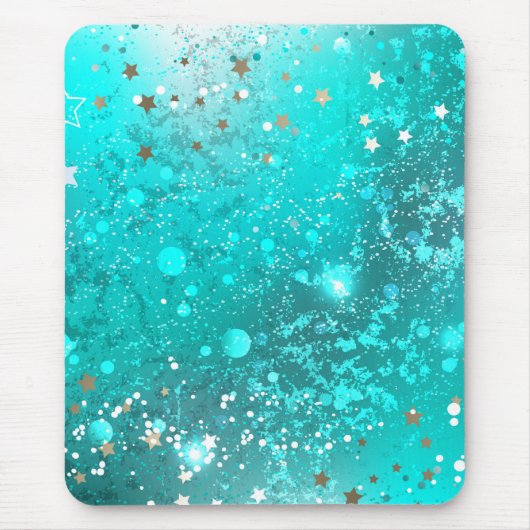 Munt Turquoise Folie Achtergrond Muismat (Voorkant)