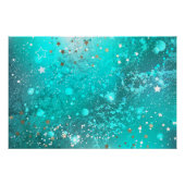 Munt Turquoise Folie Achtergrond Perfect Poster (Voorkant)