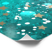 Munt Turquoise Folie Achtergrond Perfect Poster (Hoek)