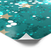 Munt Turquoise Folie Achtergrond Perfect Poster (Hoek)