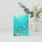 Munt Turquoise Folie Achtergrond Plaatskaartje (Staand voorkant)