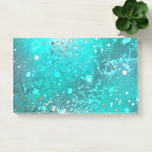 Munt Turquoise Folie Achtergrond Post-it® Notes (Kantoor)