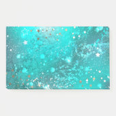 Munt Turquoise Folie Achtergrond Post-it® Notes (Voorkant)