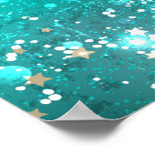Munt Turquoise Folie Achtergrond Poster (Hoek)