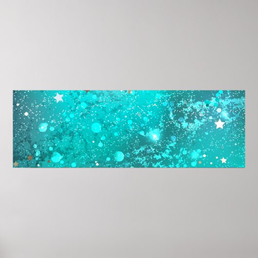 Munt Turquoise Folie Achtergrond Poster (Voorkant)