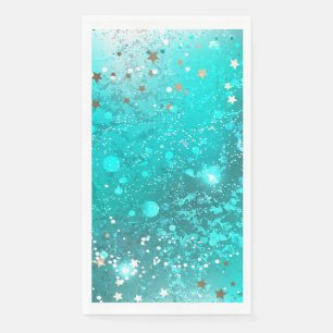 Munt Turquoise Folie Achtergrond Servet