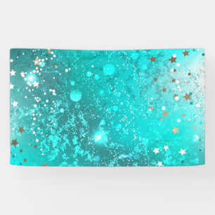 Munt Turquoise Folie Achtergrond Spandoek