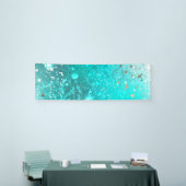 Munt Turquoise Folie Achtergrond Spandoek (Beurs)