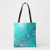 Munt Turquoise Folie Achtergrond Tote Bag (Voorkant)