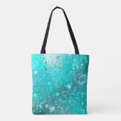 Munt Turquoise Folie Achtergrond Tote Bag (Achterkant)