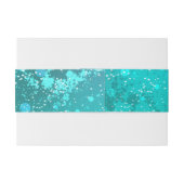 Munt Turquoise Folie Achtergrond Uitnodigingen Wikkel (Achterkant Voorbeeld)