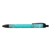 Munt Turquoise Folie Achtergrond Zwarte Inkt Pen (Bovenkant)