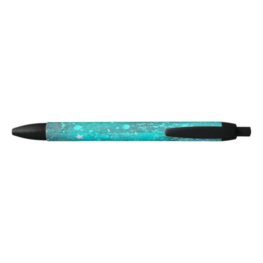 Munt Turquoise Folie Achtergrond Zwarte Inkt Pen (Achterkant)