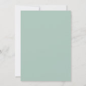 Munt Turquoise Krans Bruiloft Kaart (Achterkant)