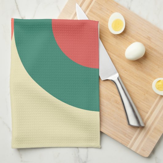 Munt uit de middeleeuwse moderne koraalmint theedoek (Quarter Fold)