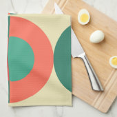 Munt uit de middeleeuwse moderne koraalmint theedoek (Quarter Fold)