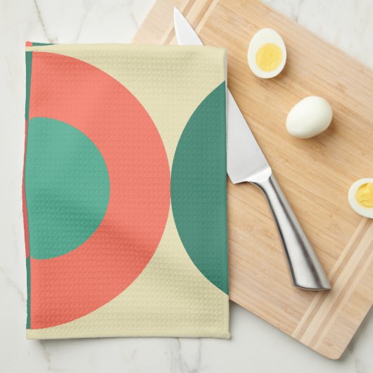 Munt uit de middeleeuwse moderne koraalmint theedoek (Quarter Fold)