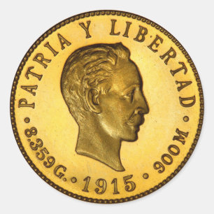 munt van Jose Marti (1915) Ronde Sticker
