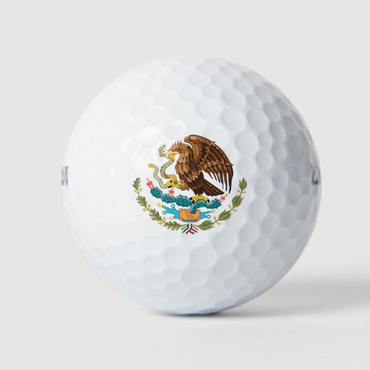 Munt van Wapens Mexico - Vlag van Mexico Golfballen (Voorkant)