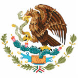 Munt van Wapens Mexico - Vlag van Mexico Staand Fotobeeldje<br><div class="desc">Officiële wapenstilstand van Mexico. Mexicaanse wapenmantel. Geweldige cadeautjes voor Mexicanen en Mexicaanse patriotten.</div>