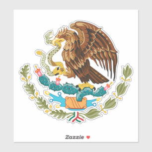 Munt van Wapens Mexico - Vlag van Mexico Sticker