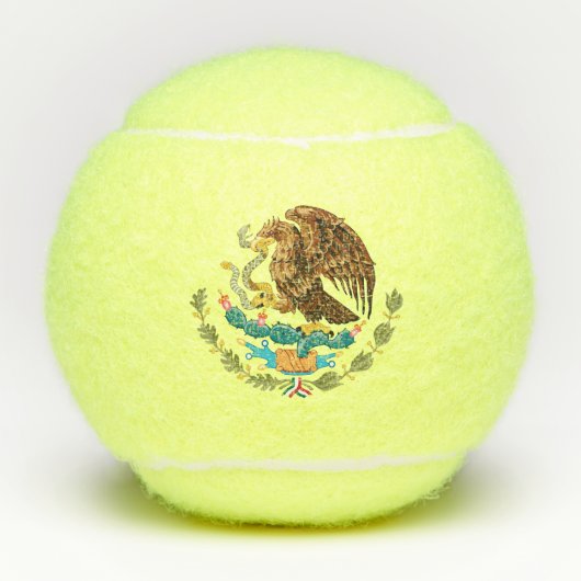 Munt van Wapens Mexico - Vlag van Mexico Tennisballen (Voorkant)