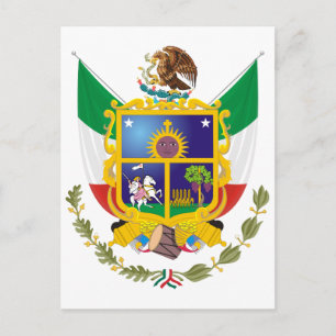 Munt van Wapens Queretaro Officiële Mexico Symbol  Briefkaart