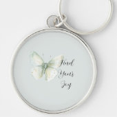 Munt Vlinder Vreugde Sleutelhanger (Voorkant)