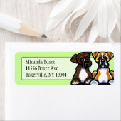 Munt voor Fawn en Dark Brindle Boxer Studio Etiket (Insitu)