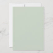 Munt Waterverf Blad Bruiloft Kaart (Achterkant)