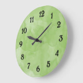 Munt waterverf chic groene pastel grote klok (Hoek)