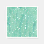 Munt Waterverf Stippen Baby shower Servet (Voorkant)