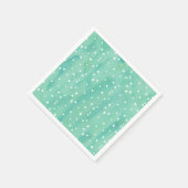 Munt Waterverf Stippen Baby shower Servet (Hoek)