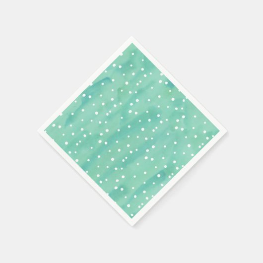 Munt Waterverf Stippen Baby shower Servet (Hoek)