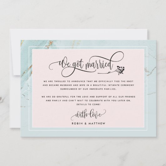 Munt We hebben huwelijksweddenschap/aankondiging v Kaart (Voorkant)