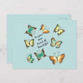 Munt Wees je eigen mooie vlinders Briefkaart (Voorkant / Achterkant)