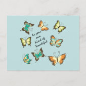 Munt Wees je eigen mooie vlinders Briefkaart (Voorkant)