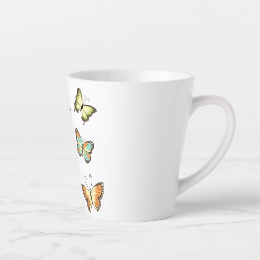 Munt Wees je eigen mooie vlinders Latte Mok (Rechts)