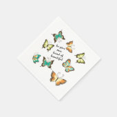 Munt Wees je eigen mooie vlinders Servet (Hoek)