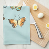 Munt Wees je eigen mooie vlinders Theedoek (Quarter Fold)