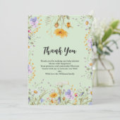 Munt wilde bloem bloemige Bedankt Baby Shower (Staand voorkant)