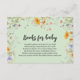 Munt wilde bloem lente bloemig Boeken voor Baby Informatiekaartje