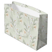 Munt Wit Crème Hibiscus Bloem Bruiloft Groot Cadeauzakje (Achterkant Gekanteld)