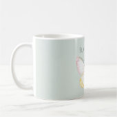 Munt Wit Geel Roze Teal Vlinder Koffiemok (Links)