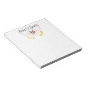 Munt Wit Geel Roze Turquoise Vlinder Notitieblok (Schuin)