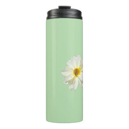 Munt Witte Bloem en Honingbij Thermische Tumbler Thermosbeker